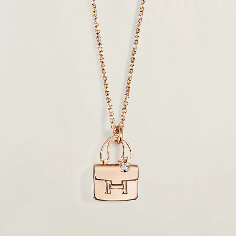 [✨Rose💎] COLLIER AMULETTE PÉDANTE OR ROSE
