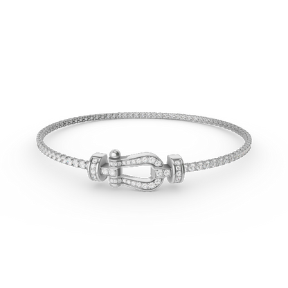 [✨Rose💎]BRACELET DE TENNIS FORCE FER À CHEVAL DIAMANT