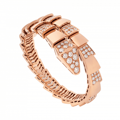 [✨Rose💎]BRACELET LARGE SERPENTI OR ROSE DIAMANT