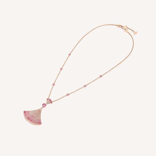 [✨Rose💎] COLLIER DE RÊVE DIAMANT OR ROSE