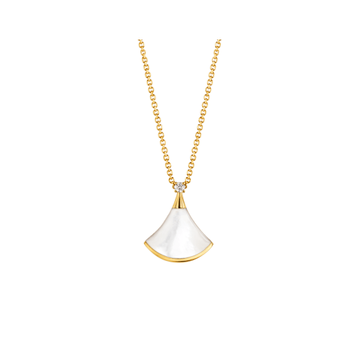 [✨Rose💎] COLLIER DE RÊVE NACRE BLANCHE OR 1 DIAMANT
