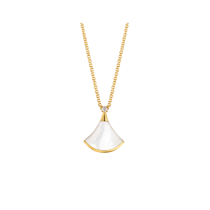 [✨Rose💎] COLLIER DE RÊVE NACRE BLANCHE OR 1 DIAMANT