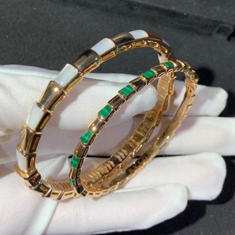 [✨Rose💎]BRACELET SERPENTI NACRE OR ROSE