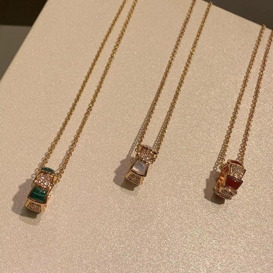 [✨Rose💎]COLLIER DIAMANT SERPENTI PÉDANT