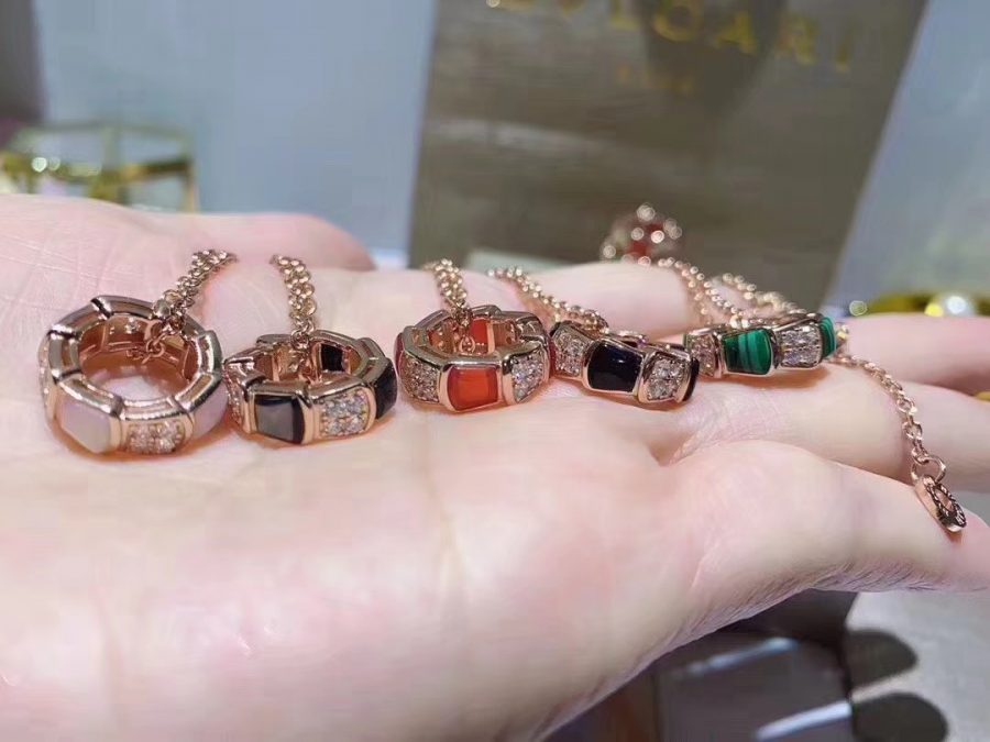 [✨Rose💎]COLLIER DIAMANT SERPENTI PÉDANT