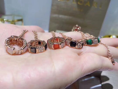 [✨Rose💎]COLLIER DIAMANT SERPENTI PÉDANT