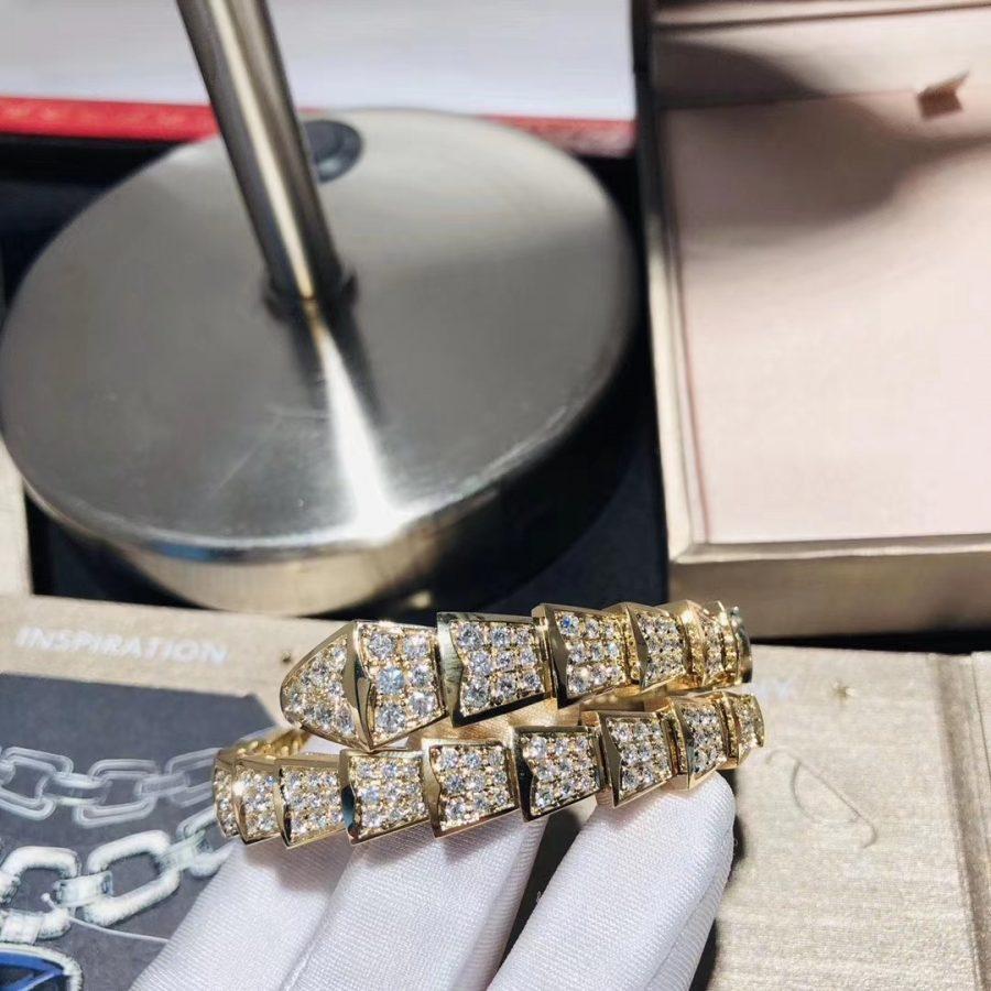 [✨Rose💎]SERPENTI BRACELET 8MM GOLD DIAMOND