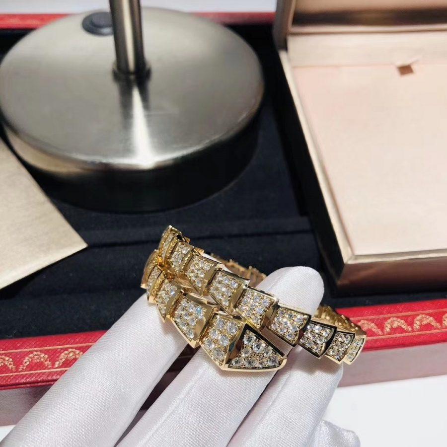 [✨Rose💎]SERPENTI BRACELET 8MM GOLD DIAMOND