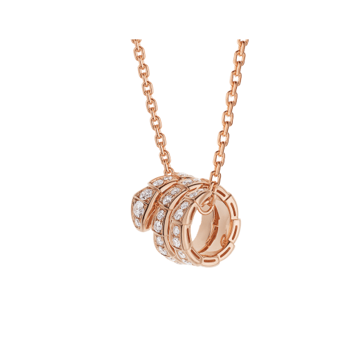 [✨Rose💎] COLLIER SERPENTI EN OR ROSE DOUBLE ANNEAU DIAMANT