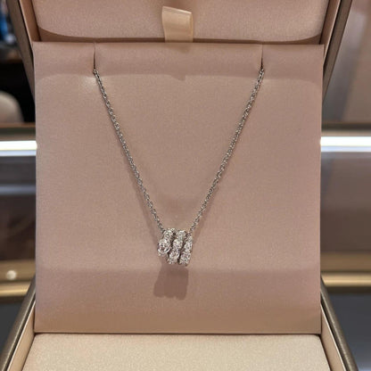 [✨Rose💎] COLLIER SERPENTI DOUBLE ANNEAU DIAMANT