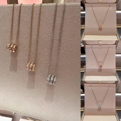 [✨Rose💎] COLLIER SERPENTI DOUBLE ANNEAU DIAMANT