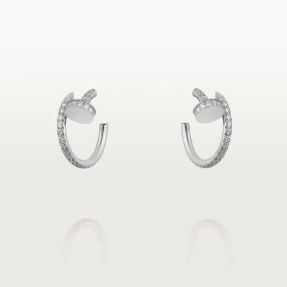 [✨Rose💎]Boucles d'oreilles JUSTE 12,75 mm argent diamant