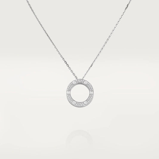 [✨Rose💎] COLLIER AMOUR ARGENT RÉGLABLE