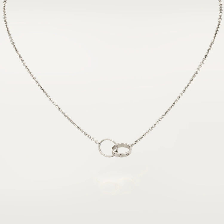 [✨Rose💎] COLLIER AMOUR OR ROSE ET ARGENT 