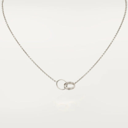 [✨Rose💎] COLLIER AMOUR OR ROSE ET ARGENT 