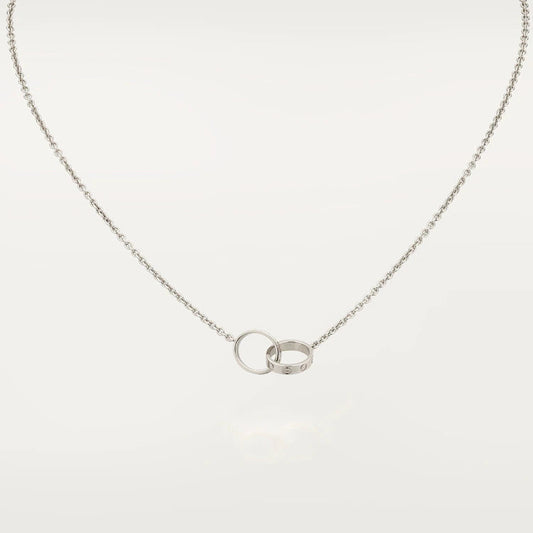 [✨Rose💎] COLLIER AMOUR OR ROSE ET ARGENT 