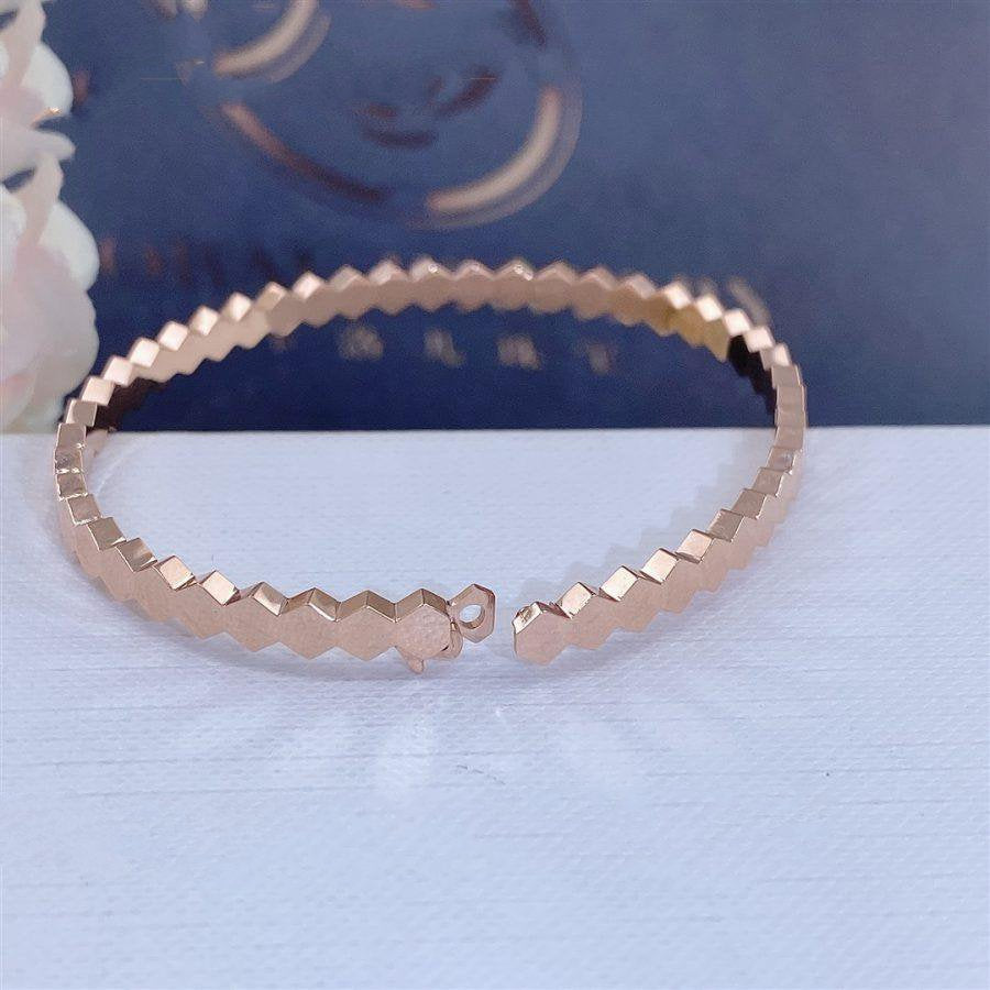 [✨Rose💎]BRACELET EN OR ROSE BEE LOVE