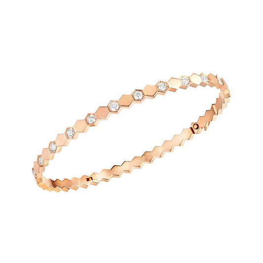[✨Rose💎]BEE LOVE PINK GOLD DIAMOND BRACELET
