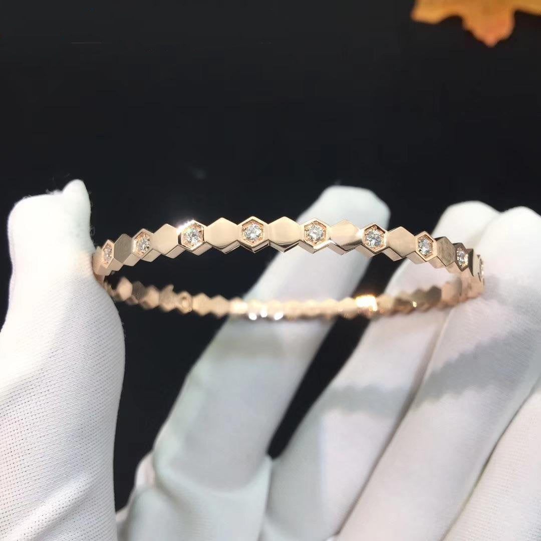 [✨Rose💎]BRACELET ARGENT DIAMANT BEE LOVE