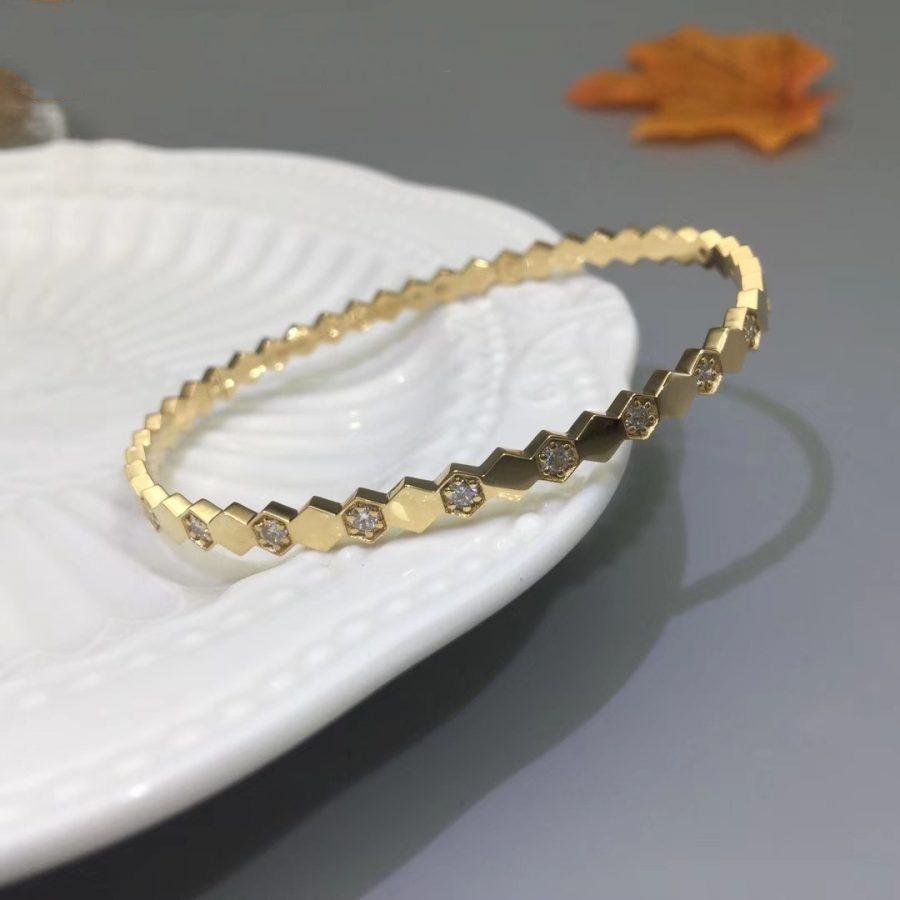 [✨Rose💎]BRACELET BEE LOVE OR DIAMANT 