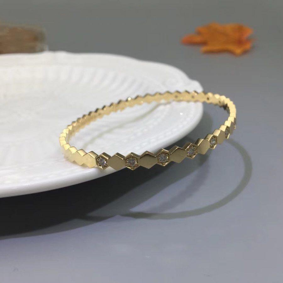[✨Rose💎]BRACELET BEE LOVE OR DIAMANT 