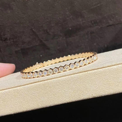 [✨Rose💎]Bracelet en or Bee Love entièrement en diamants 