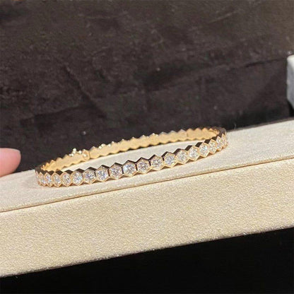 [✨Rose💎]Bracelet en or Bee Love entièrement en diamants 