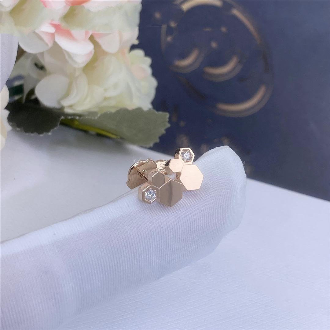 [✨Rose💎]BOUCLES D'OREILLES BEE LOVE OR ROSE DIAMANT
