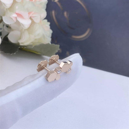 [✨Rose💎]BOUCLES D'OREILLES BEE LOVE OR ROSE DIAMANT