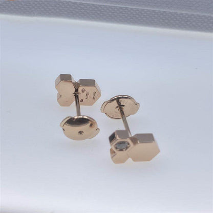 [✨Rose💎]BOUCLES D'OREILLES BEE LOVE OR ROSE DIAMANT