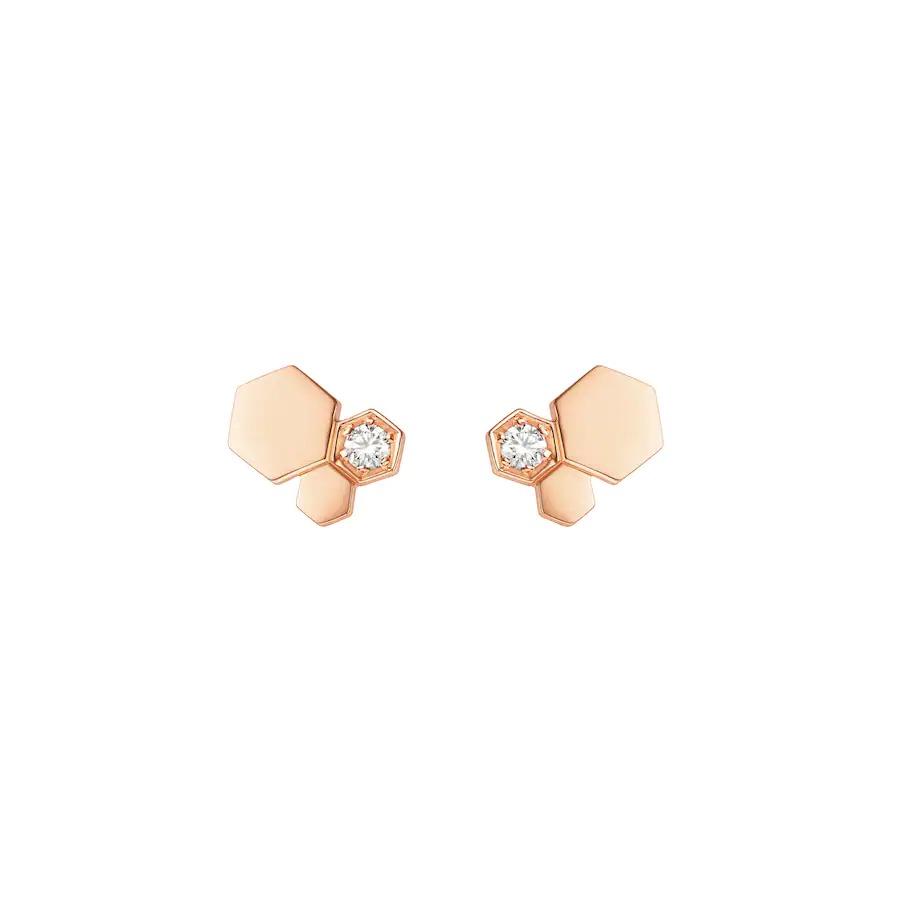 [✨Rose💎]BOUCLES D'OREILLES BEE LOVE OR ROSE DIAMANT