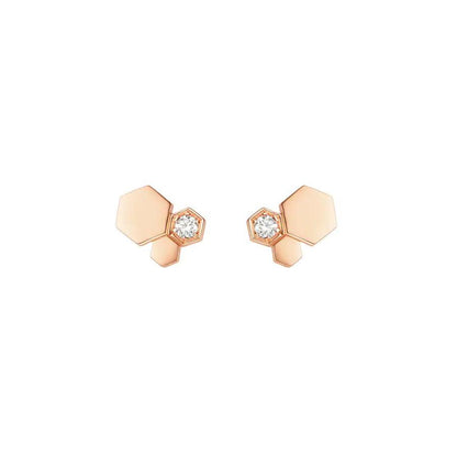 [✨Rose💎]BOUCLES D'OREILLES BEE LOVE OR ROSE DIAMANT