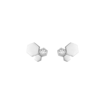 [✨Rose💎]BOUCLES D'OREILLES ARGENT ET DIAMANT BEE LOVE