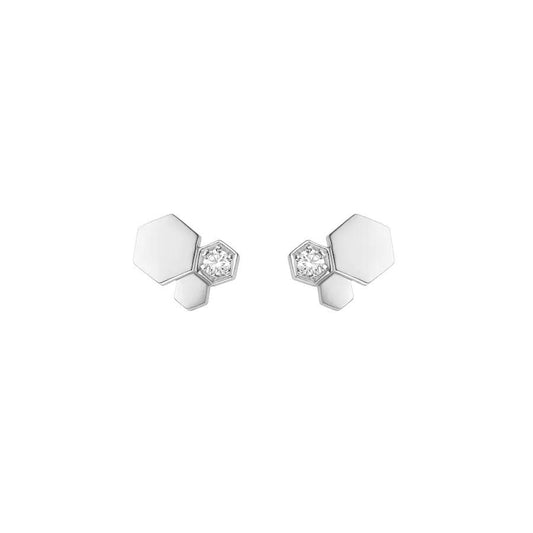 [✨Rose💎]BEE LOVE SILVER DIAMOND EARRINGS