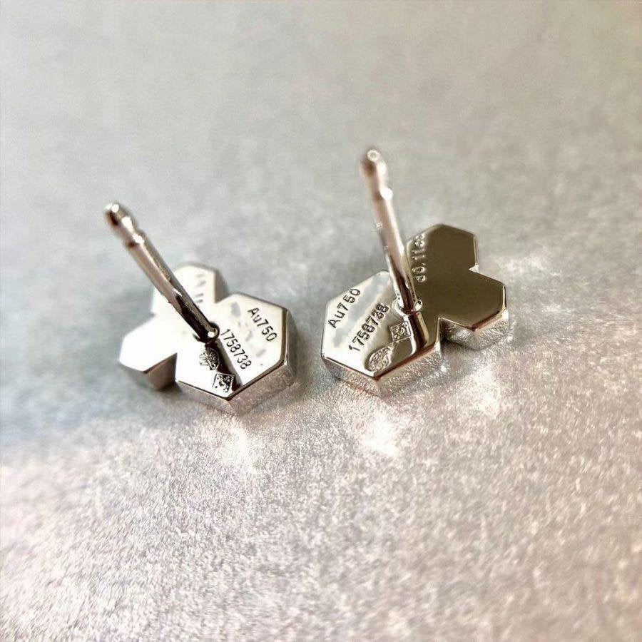 [✨Rose💎]BOUCLES D'OREILLES ARGENT ET DIAMANT BEE LOVE