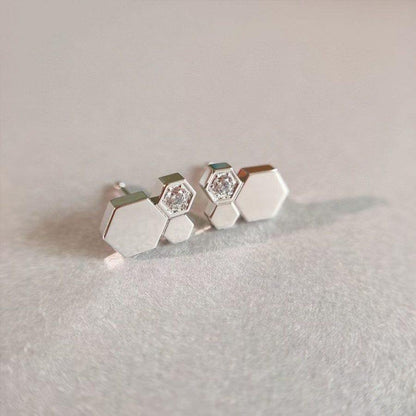 [✨Rose💎]BOUCLES D'OREILLES ARGENT ET DIAMANT BEE LOVE