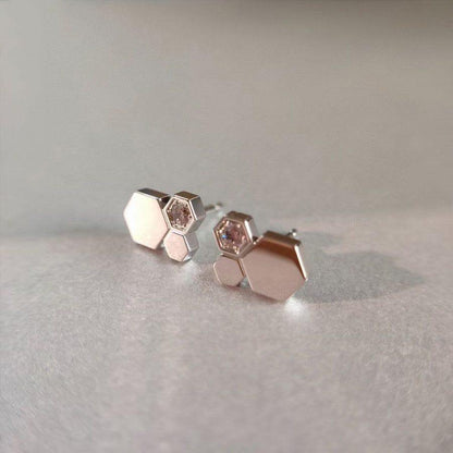 [✨Rose💎]BOUCLES D'OREILLES ARGENT ET DIAMANT BEE LOVE