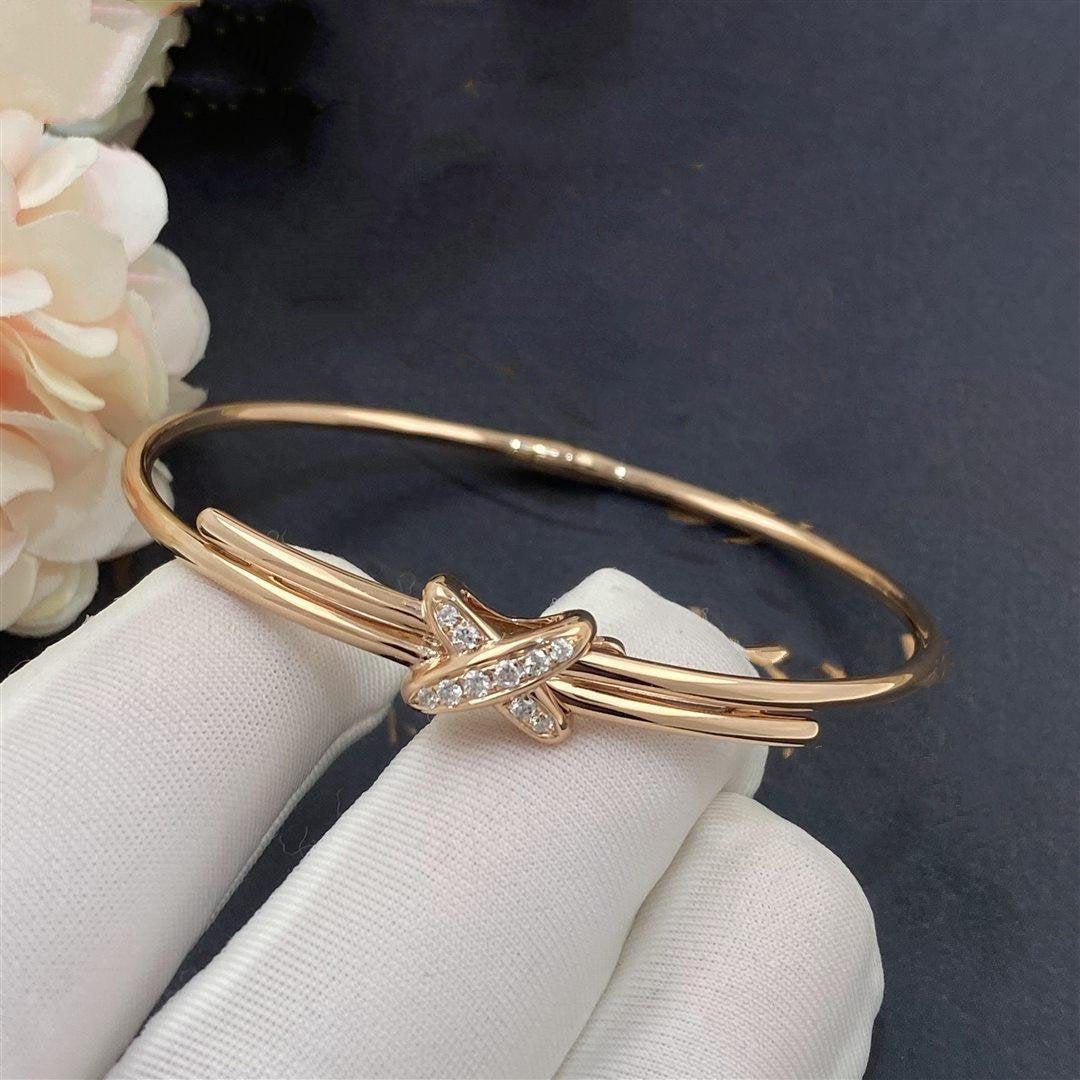 [✨Rose💎]JEUX DE BRACELET OR ROSE DIAMANTS