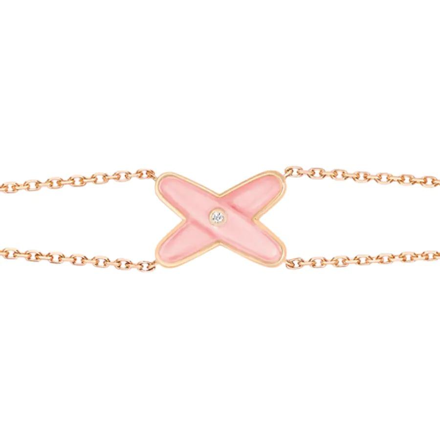 [✨Rose💎]JEUX BRACELET NACRE ROSE OR ROSE 1 DIAMANT