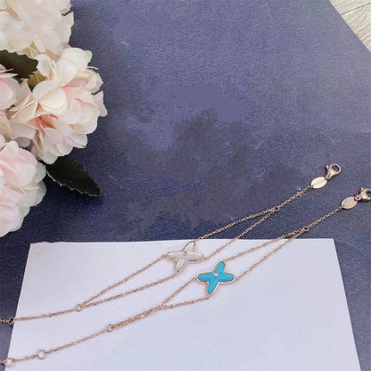 [✨Rose💎]Bracelet Jeux Turquoise Or Rose 1 Diamant