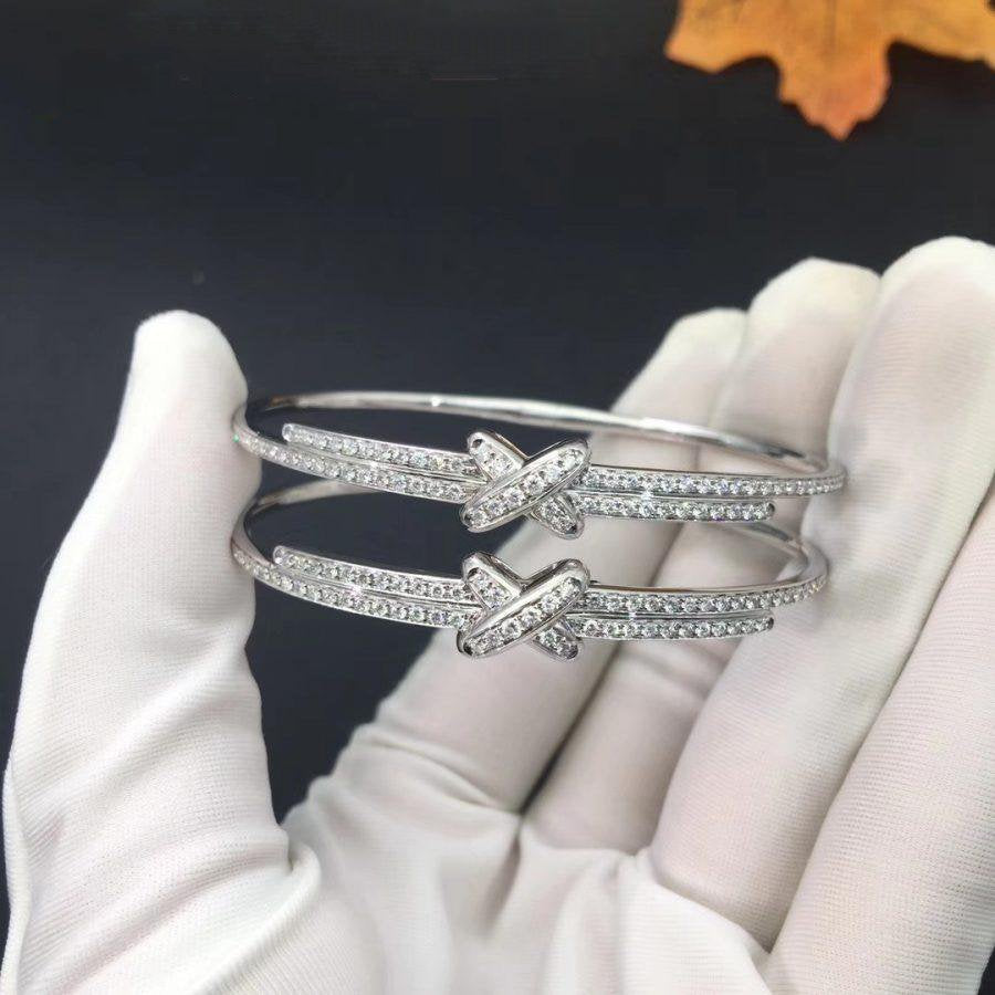[✨Rose💎]JEUX DE BRACELET DIAMANTS ARGENT