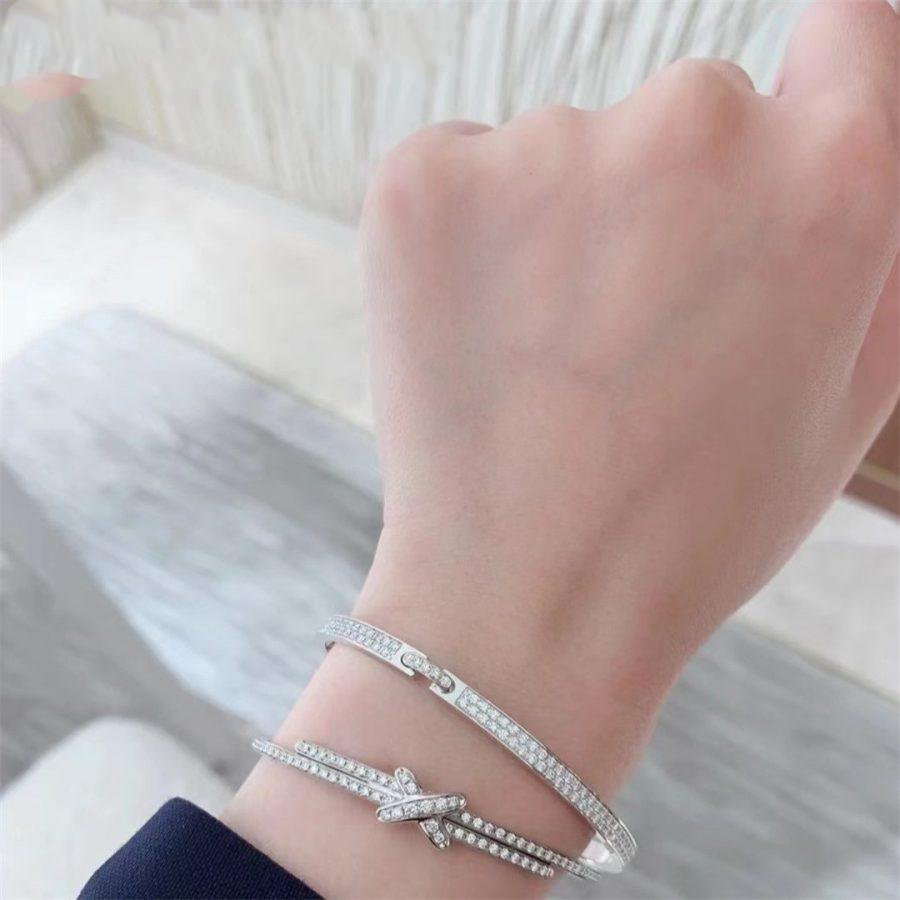 [✨Rose💎]JEUX DE BRACELET DIAMANTS ARGENT