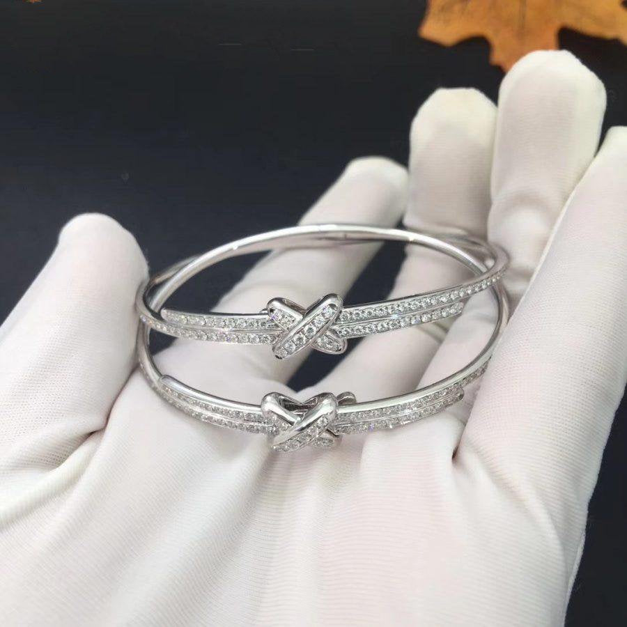 [✨Rose💎]JEUX DE BRACELET DIAMANTS ARGENT