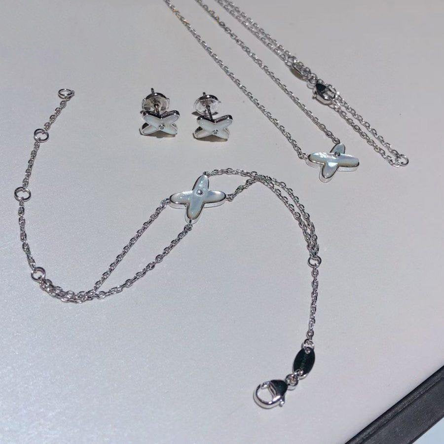 [✨Rose💎]Bracelet Jeux Nacre Blanche Argent 1 Diamant