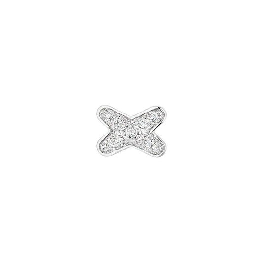 [✨Rose💎]JEUX DE SILVER DIAMOND EARRINGS