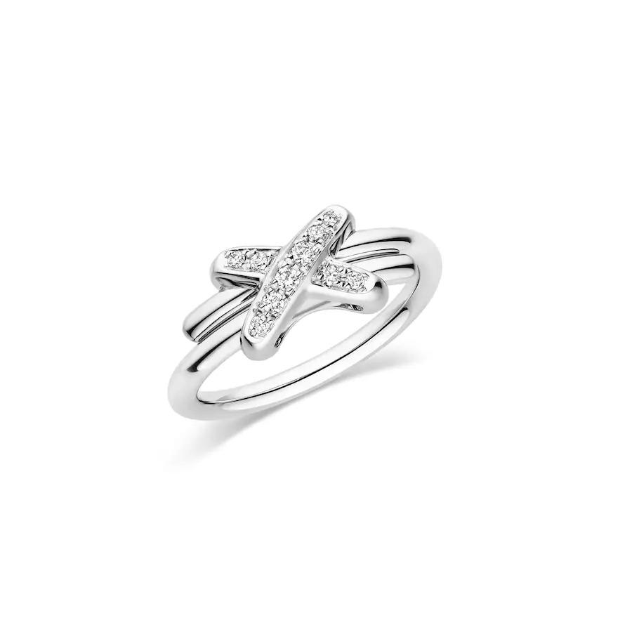 [✨Rose💎]BAGUE DIAMANT JEUX DE ARGENT