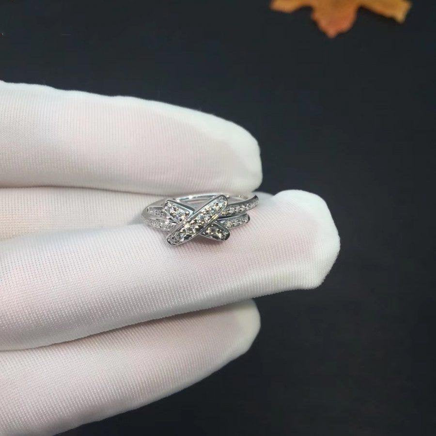 [✨Rose💎]BAGUE DIAMANT JEUX DE ARGENT