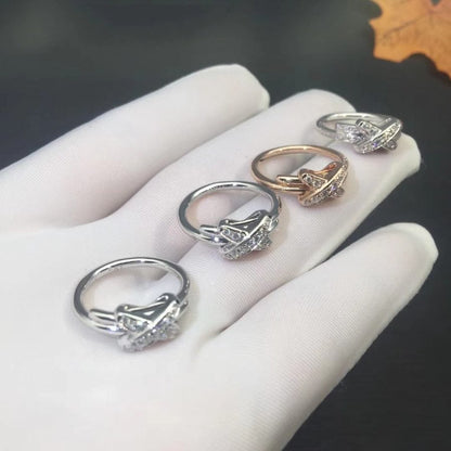 [✨Rose💎]BAGUE DIAMANT JEUX DE ARGENT