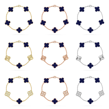 [✨Rose💎]CLOVER 5 MOTIF LAPIS LAZULI BRACELET COLLECTION