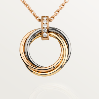 [✨Rose💎] COLLIER TRINITY OR DIAMANTS